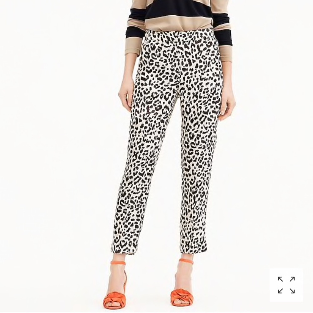 Jcrew easy pant in leopard
